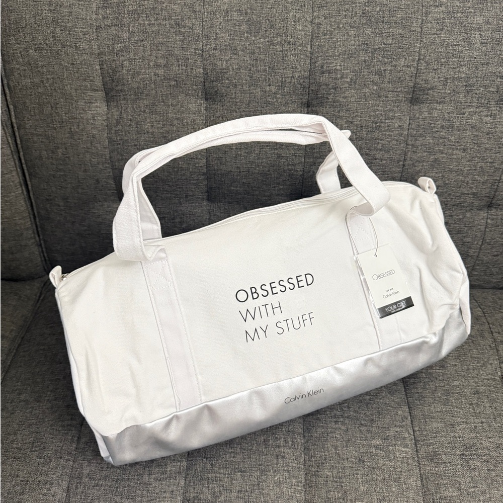 Calvin Klein White Duffle Bag